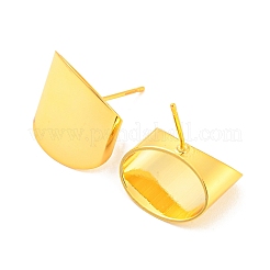Rack Plating Brass Rectangle Stud Earrings&nbsp;EJEW-K245-49G
