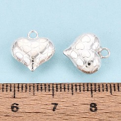 925 Sterling Silver Heart Charms&nbsp;STER-N017-27S