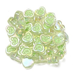 UV Plating Rainbow Iridescent Acrylic Enamel Beads&nbsp;OACR-G012-12D