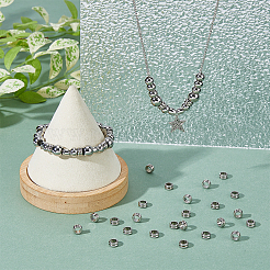 201 Stainless Steel Grooved European Beads&nbsp;STAS-DC0015-64