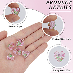 20Pcs Handmade Transparent Lampwork Beads&nbsp;BLOW-PA0001-02