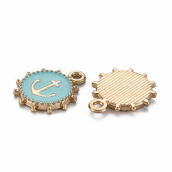 Alloy Enamel Pendants&nbsp;X-ENAM-N055-016B-NR
