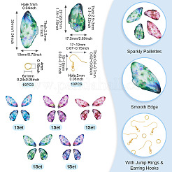 DIY Butterfly Wings Dangle Earring Making Sets&nbsp;DIY-TA0013-27