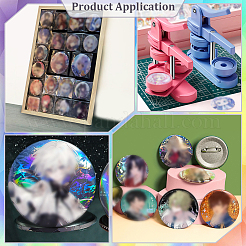 250Pcs 5 Styles Transparent Laser Film for Badge&nbsp;DIY-BC0016-98