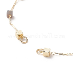 Brass Cube Link Bracelet Making&nbsp;AJEW-JB01150-14