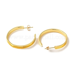Rack Plating Iron Stud Half Hoop Earrings&nbsp;EJEW-M254-01G-01