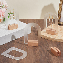 4 Bags Arch Shaped Acrylic Single Dangle Earring Display Stands&nbsp;EDIS-SC0001-16B