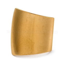 Anti-Tarnish 304 Stainless Steel Trapezoid Open Cuff Rings&nbsp;RJEW-M047-01G