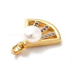 Rack Plating Brass Micro Pave Cubic Zirconia Pendants&nbsp;KK-I688-19G