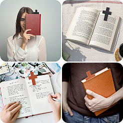 4Pcs 2 Colors Leather Bookmarks&nbsp;AJEW-CP0003-82A