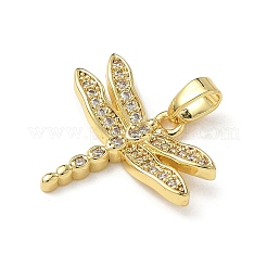 Brass Micro Pave Cubic Zirconia Pendants&nbsp;KK-I371-24G