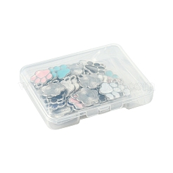 50Pcs 5 Colors Alloy Enamel Pendants&nbsp;ENAM-FS0002-29