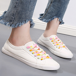 3 Pairs 3 Colors Flat Smooth Polyester Shoelaces&nbsp;AJEW-LP0003-09B