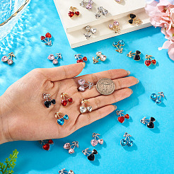 40Pcs 2 Colors Alloy Rhinestone Pendants&nbsp;ALRI-TA0001-42
