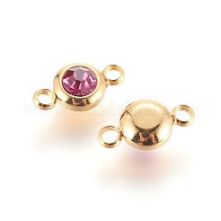 304 Stainless Steel Rhinestone Links&nbsp;X-STAS-P237-17G-M