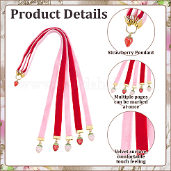 2Pcs 2 Colors Velvet Bookmarks&nbsp;AJEW-ME00004