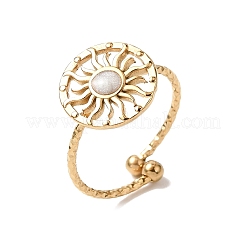 Adjustable 304 Stainless Steel Cuff Open Rings&nbsp;RJEW-H264-02G