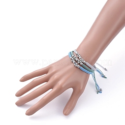 Adjustable Nylon Thread Braided Bead Bracelets Sets&nbsp;BJEW-JB05289