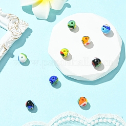 9Pcs 9 Colors Handmade Millefiori Lampwork Beads&nbsp;LAMP-CJ0002-41