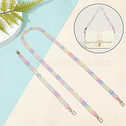 2Pcs 2 Style Transparent Jelly Style Acrylic Curb Chain Bag Straps&nbsp;DIY-WR0002-48