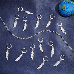 20 Pairs Feather Dangle Leverback Earrings&nbsp;EJEW-UN0001-86