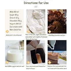 Food Grade DIY Rectangle Ice-cream Silicone Molds&nbsp;LS-DIY-D062-02C