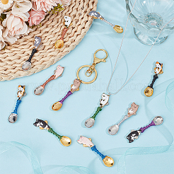 12Pcs 6 Styles Alloy Big Pendants&nbsp;PALLOY-DR00004