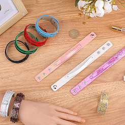 10Pcs 10 Colors PU Leather Cord Bracelets&nbsp;BJEW-CL0001-26