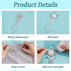 Glass Rhinestone Tassel Cabochons&nbsp;FIND-WH20008-30A