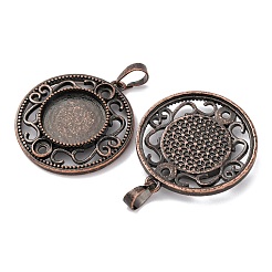 Brass Pendant Cabochon Settings&nbsp;KK-U074-04R