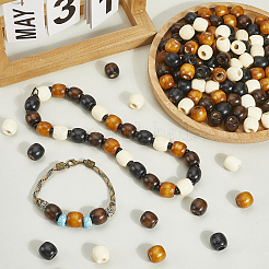 200Pcs 4 Colors Dyed Natural Maple Wood Beads&nbsp;WOOD-PA0001-02