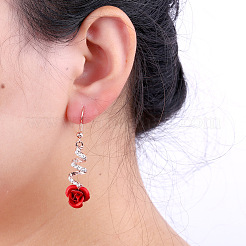 Alloy Rhinestone Plastic Dangle Earrings&nbsp;FS-WGD28C7-01