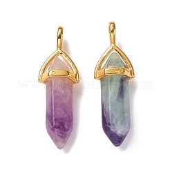 Natural Colorful Fluorite Pointed Pendants&nbsp;G-K329-68G