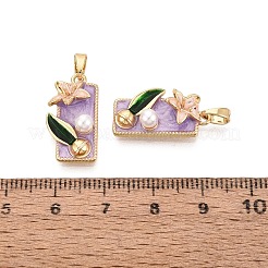 Brass Enamel Pendants&nbsp;KK-SZC0009-04G-03