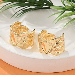 Brass Cuff Rings for Women&nbsp;RJEW-B119-10G