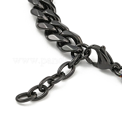 304 Stainless Steel & Natural Howlite Polygon Link Bracelets for Women&nbsp;BJEW-G717-16B-01
