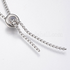 Tarnish Resistant 304 Stainless Steel Box Chain Necklace Making&nbsp;MAK-K011-01P