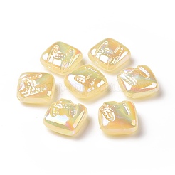 Rainbow Iridescent Plating Acrylic Beads&nbsp;LS-OACR-A010-06C