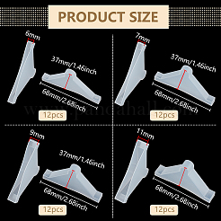 48Pcs 4 Styles Triangle Plastic Furniture Corner Guards&nbsp;AJEW-BC0007-83B
