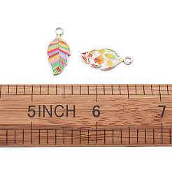 Alloy Enamel Pendants&nbsp;PALLOY-TAC0009-25P