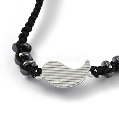 Adjustable Nylon Cord Braided Bead Bracelet&nbsp;EJEW-H118-01P