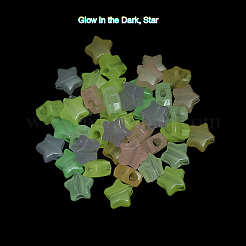 200Pcs Luminous Acrylic Beads&nbsp;TACR-YW0001-24