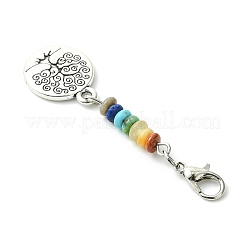 Alloy Tree of Life Pendant Decorations&nbsp;HJEW-JM01383-01