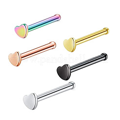 304 Stainless Steel Heart Nose Bone Rings&nbsp;WG0DFB7-01