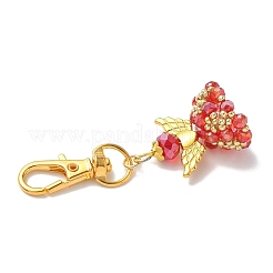 Angel Glass & Alloy Pendant Decorations&nbsp;HJEW-MZ00360