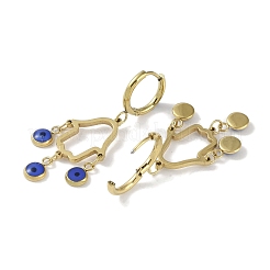 Hamsa Hand 304 Stainless Steel Enamel Hoop Earrings&nbsp;EJEW-L283-029G