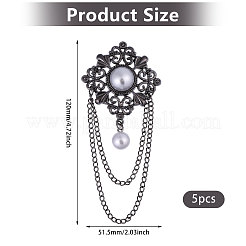 5Pcs Alloy Brooches&nbsp;JEWB-CA0001-75