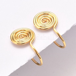 Brass Clip-on Earring Converters Findings&nbsp;KK-D060-03G-02