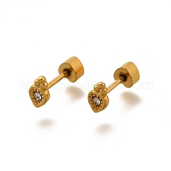 Ion Plating(IP) 304 Stainless Steel Carrot Stud Earrings&nbsp;EJEW-A118-20G-02