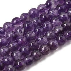 Natural Amethyst Beads Strands&nbsp;G-S333-6mm-020